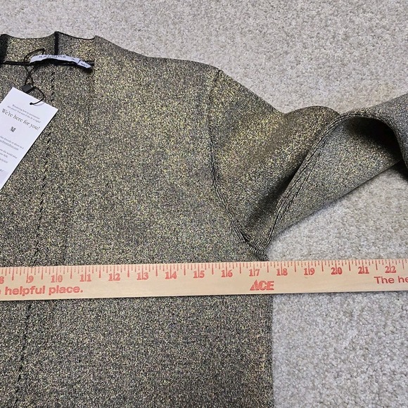 MM Lafleur NWT Woolf Jardigan Gold Size XL Career Academia Sparkly $295 Luxury - Picture 12 of 13